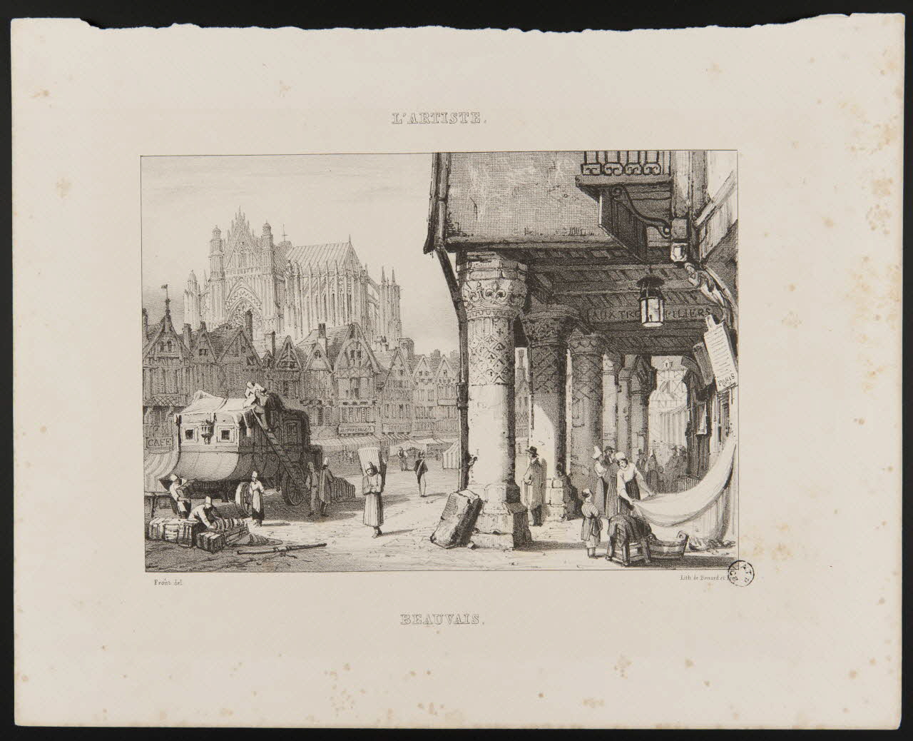 J Frey estampe L'ARTISTE.  BEAUVAIS. Ile-de-France, France 1827-1852 1968.73.4 Photo