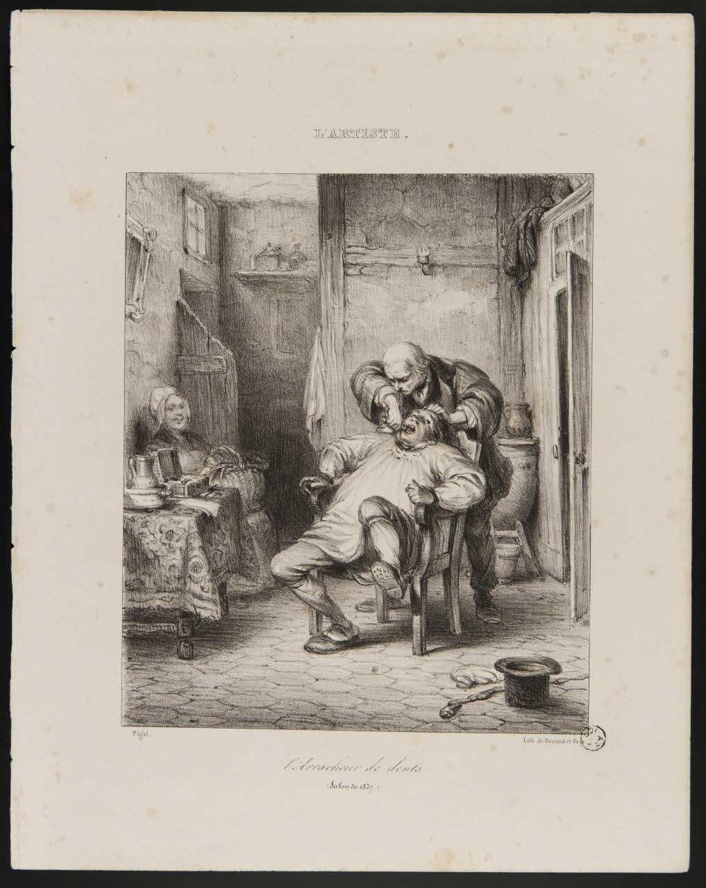J Frey estampe L'ARTISTE.  l'Arracheur de dents. Ile-de-France, France 1837-1852 1968.73.5 Photo