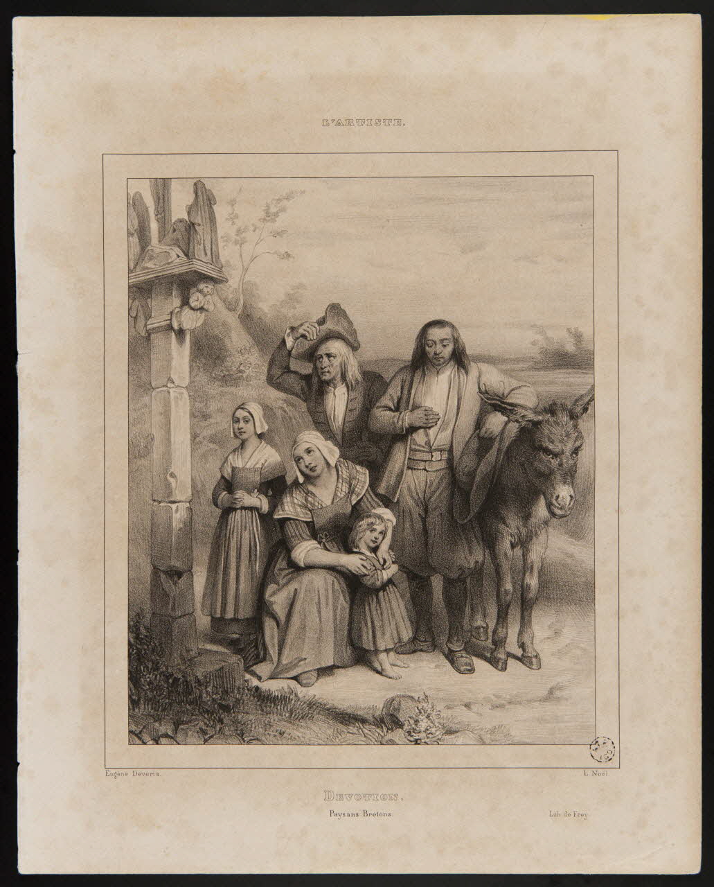 estampe DEVOTION.  Paysans Bretons. 1968.73.7 Photo