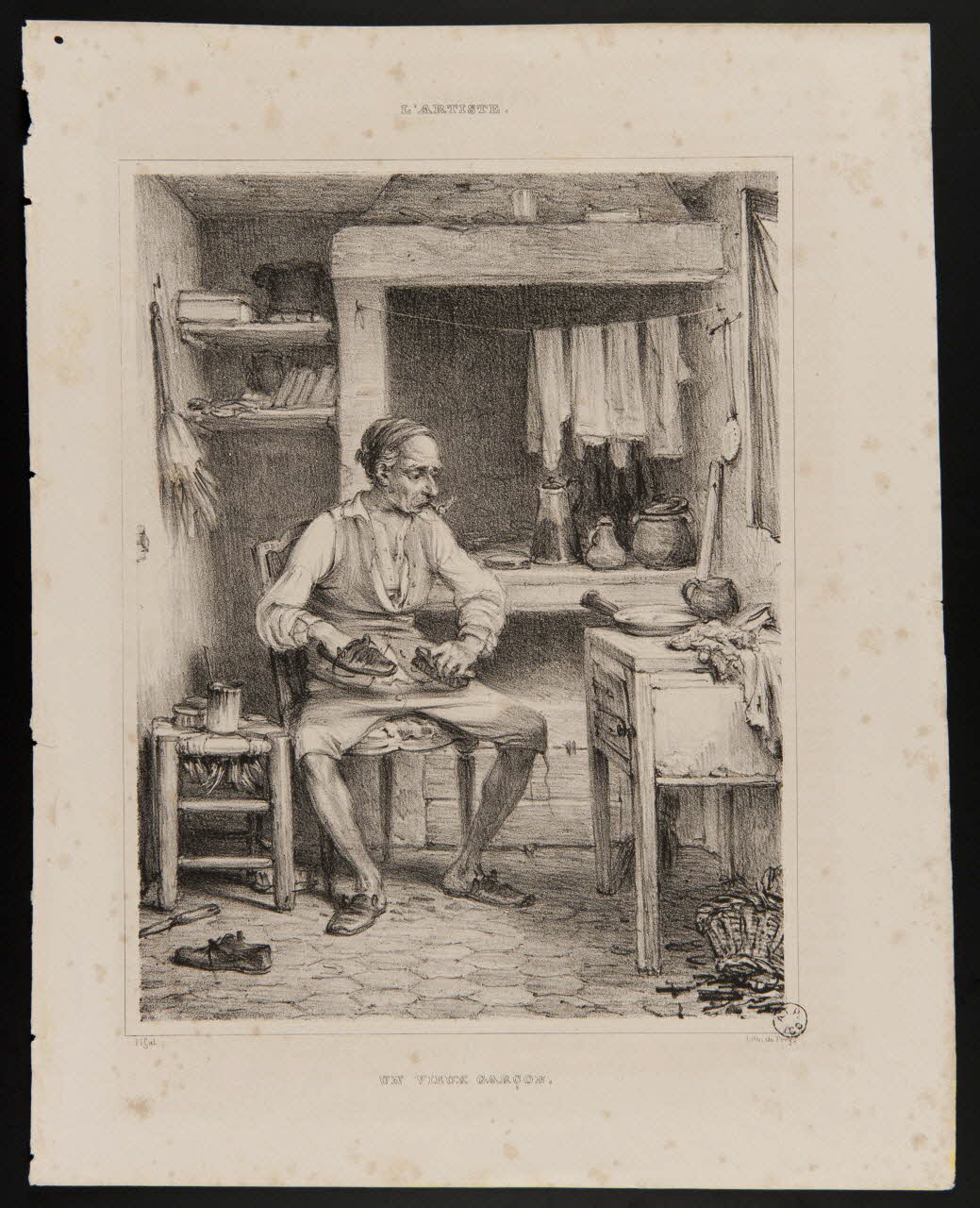 estampe UN VIEUX GARCON. 1968.73.9 Photo