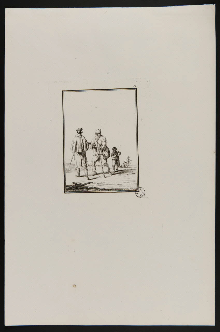 estampe Un homme demande de l'argent à un autre homme. 1968.92.13 Photo