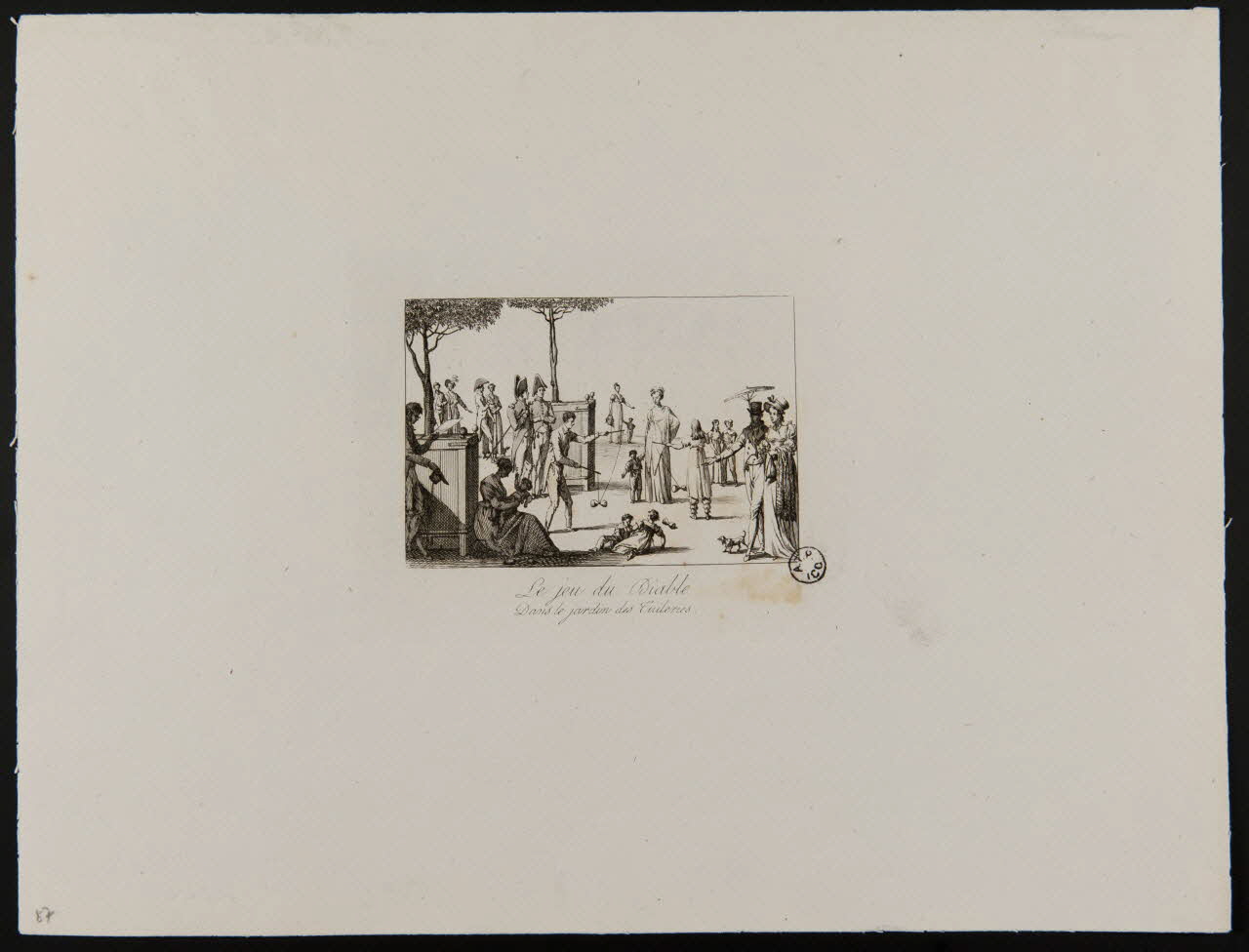 estampe Le jeu du Diable  Dans le jardin des Tuileries. 1968.92.16 Photo