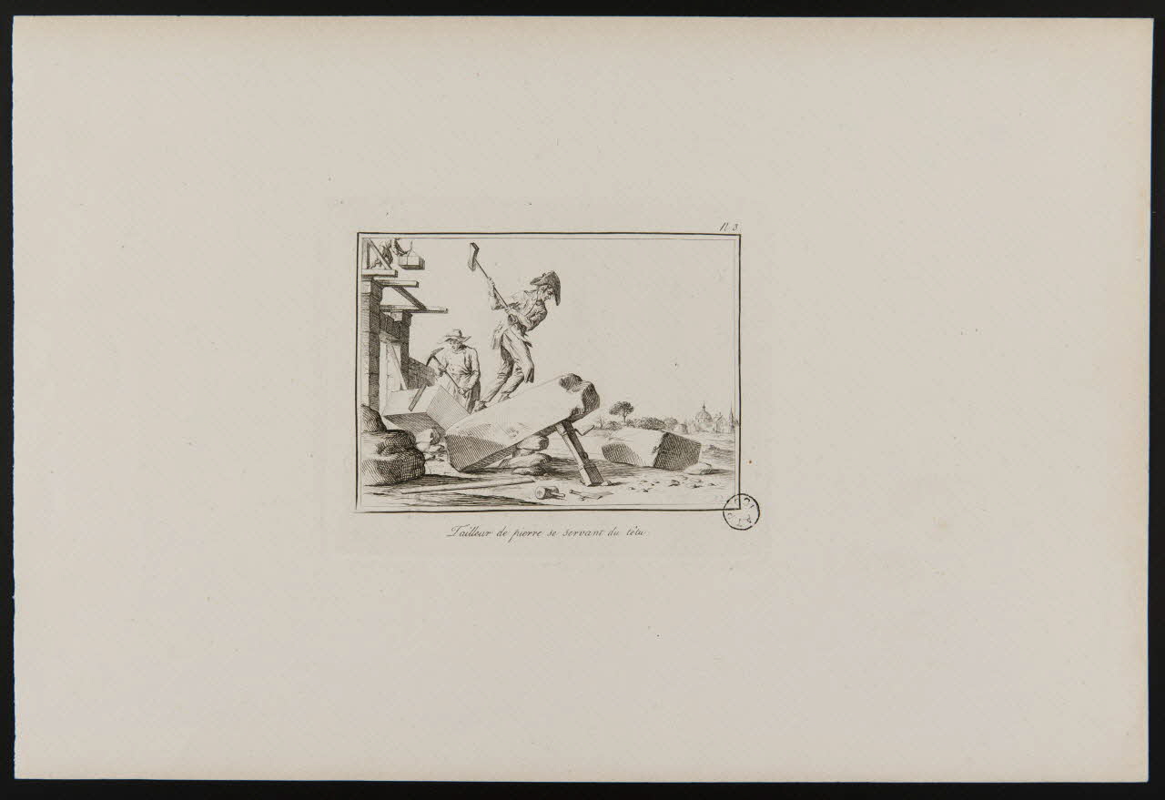 estampe Tailleur de pierre se servant du têtu. 1968.92.26 Photo