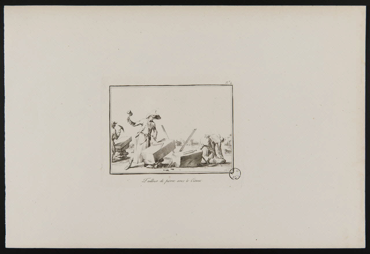 estampe Tailleur de pierre avec le Ciseau. 1968.92.27 Photo