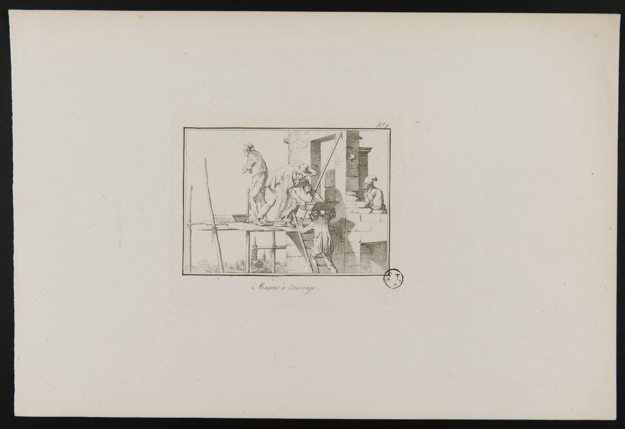 estampe Maçons à l'ouvrage. 1968.92.32 Photo