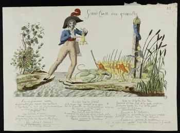 imagerie ancienne Grande Chasse aux grenouilles Paris 1784-1794 1968.92.56 Photo