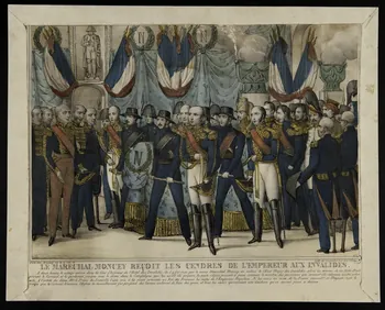 estampe LE MARECHAL MONCEY RECOIT LES CENDRES DE L'EMPEREUR AUX INVALIDES. 1968.92.57 Photo