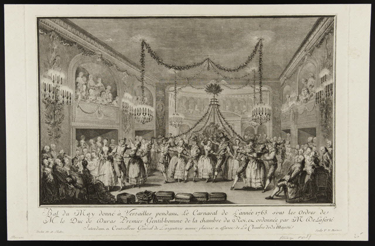 estampe Bal du May donné à Versailles pendant Le Carnaval de L'année 1763. 1968.92.63 Photo