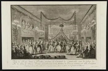 estampe Bal du May donné à Versailles pendant Le Carnaval de L'année 1763. 1968.92.63  Photo