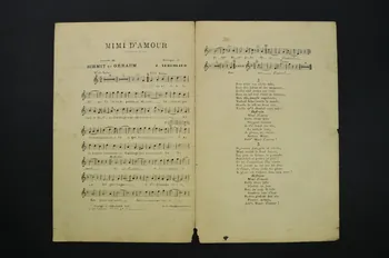 J. Vercolier ; A. Schmit ; Jane Colombel ; Léonce Junka chanson petit format 1911 1965.164.6 Photo Mucem