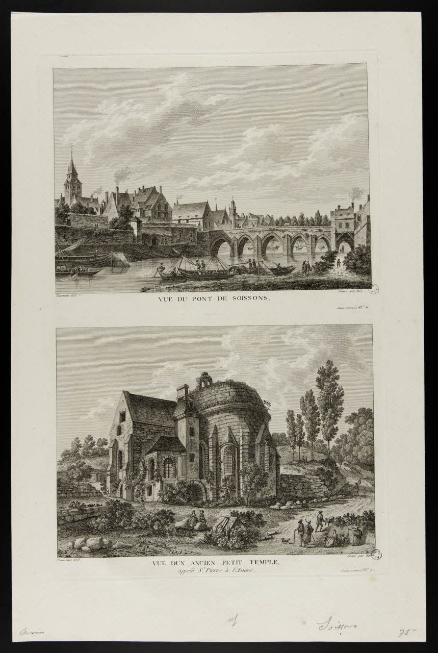 estampe VUE DU PONT DE SOISSONS. 1968.92.89.1/2 Photo