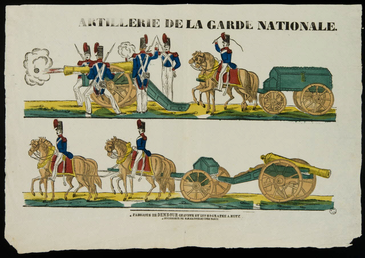 Adrien N. Dembour estampe ARTILLERIE DE LA GARDE NATIONALE. Metz 1835-1840 1968.93.2 Photo