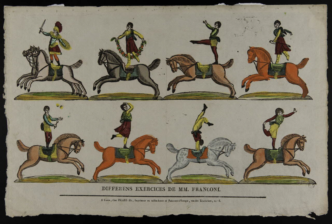 Alphonse Picard imagerie ancienne DIFFERENS EXERCICES DE MM. FRANCONI Caen 1828-1838 1968.94.10 Photo