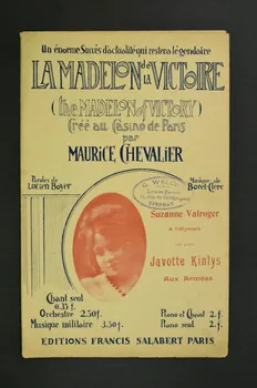 Charles Borel-Clerc ; Lucien Boyer ; Maurice Chevalier ; Francis F. Salabert chanson petit format Île-de-France, France 1918 1965.164.9  Photo Mucem