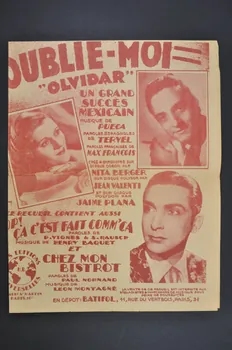 Max François ; Tervel ; Pierre Vignes ; Léon Montagné ; Pueca ; Henri Baquet ; Paul Normand ; Suzanne Rausch ; Nita Berger ; Jean Valenti ; Jaime Plana ; Les Editions Universelles; chanson petit format Île-de-France, France 1945 1966.159.16  Photo Mucem