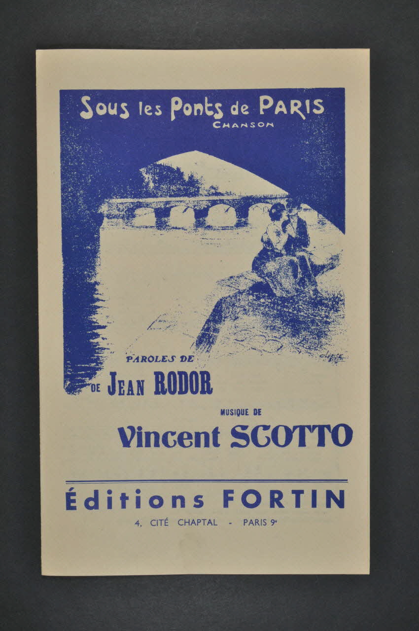 Vincent Scotto ; Jean Rodor ; Constant Fortin chanson petit format Paris 10ème 1948 1965.165.9 Photo Mucem