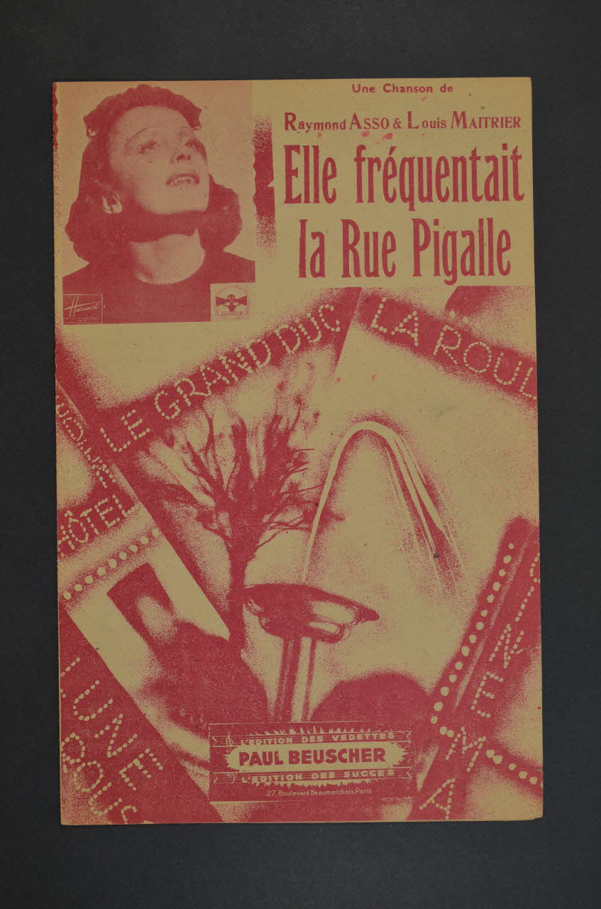 Louis Matrier ; Raymond Asso ; Paul Beuscher chanson petit format Paris 4ème 1945 1965.166.1 Photo Mucem