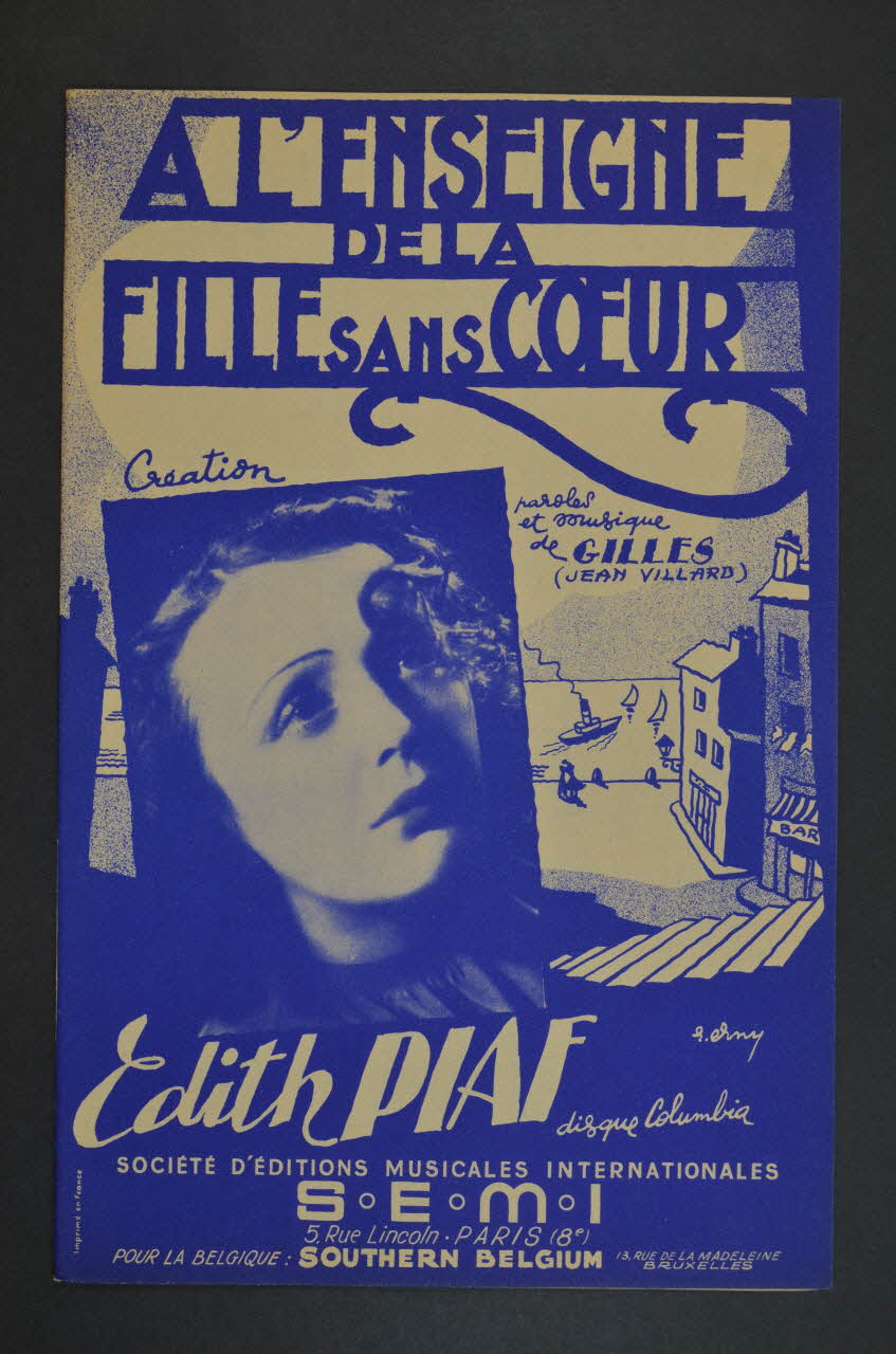 Jean Villard ; S.E.M.I; chanson petit format Paris 8ème 1951 1965.166.12 Photo Mucem