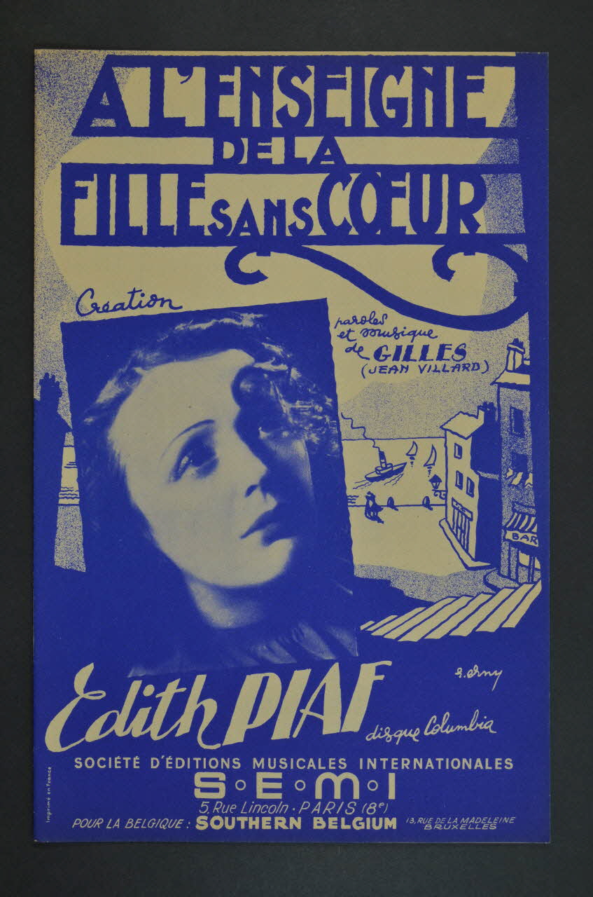 Jean Villard ; S.E.M.I; chanson petit format Paris 8ème 1951 1965.166.13 Photo Mucem