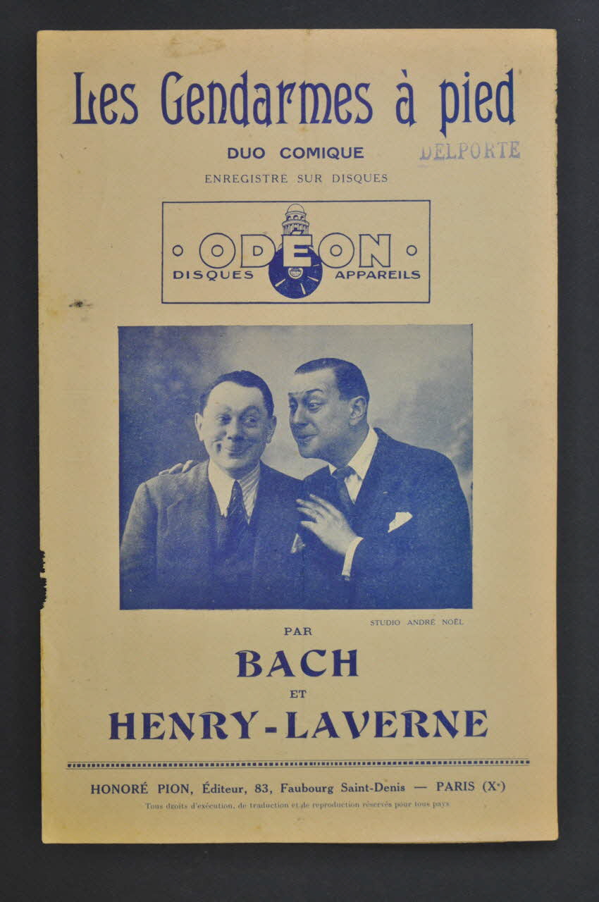 Emile Carré ; Léopold Gangloff ; Bach ; Henry Laverne ; Georges Ondet chanson petit format Île-de-France, France 1931 1966.162.11 Photo Mucem