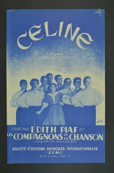 Marc Herrand ; Edith Piaf ; Les Compagnons De La Chanson ; S.E.M.I; chanson petit format Paris 8ème 1946 1965.166.18 Photo Mucem