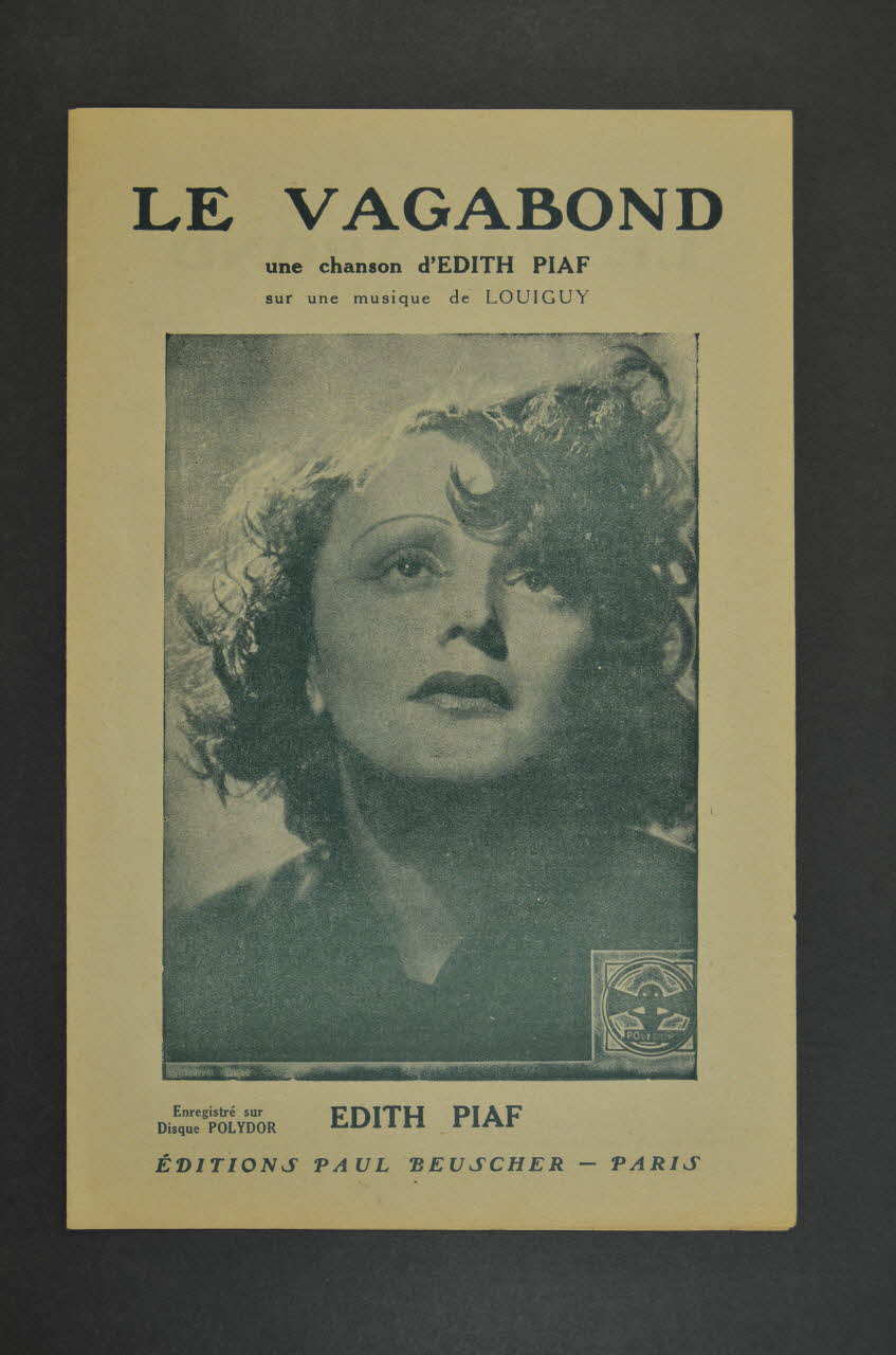 Louiguy ; Edith Piaf ; Paul Beuscher chanson petit format Paris 4ème 1941 1965.166.2 Photo Mucem