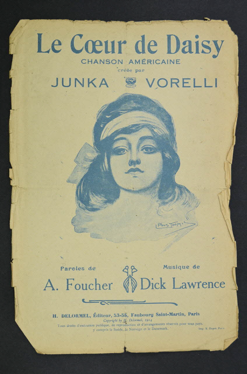 Dick Lawrence ; Armand Foucher ; Léonce Junka ; Georges Vorelli ; H. Delormel chanson petit format Île-de-France, France 1914 1966.164.24 Photo Mucem