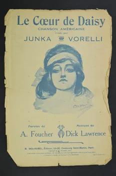 Dick Lawrence ; Armand Foucher ; Léonce Junka ; Georges Vorelli ; H. Delormel chanson petit format Île-de-France, France 1914 1966.164.24 Photo Mucem