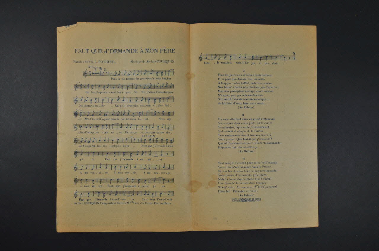chanson petit format 1966.164.37 Photo Mucem