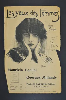 Maurizio Paolini ; Georges Millandy ; E. Lacroix chanson petit format Île-de-France, France 1912 1966.164.40 Photo Mucem