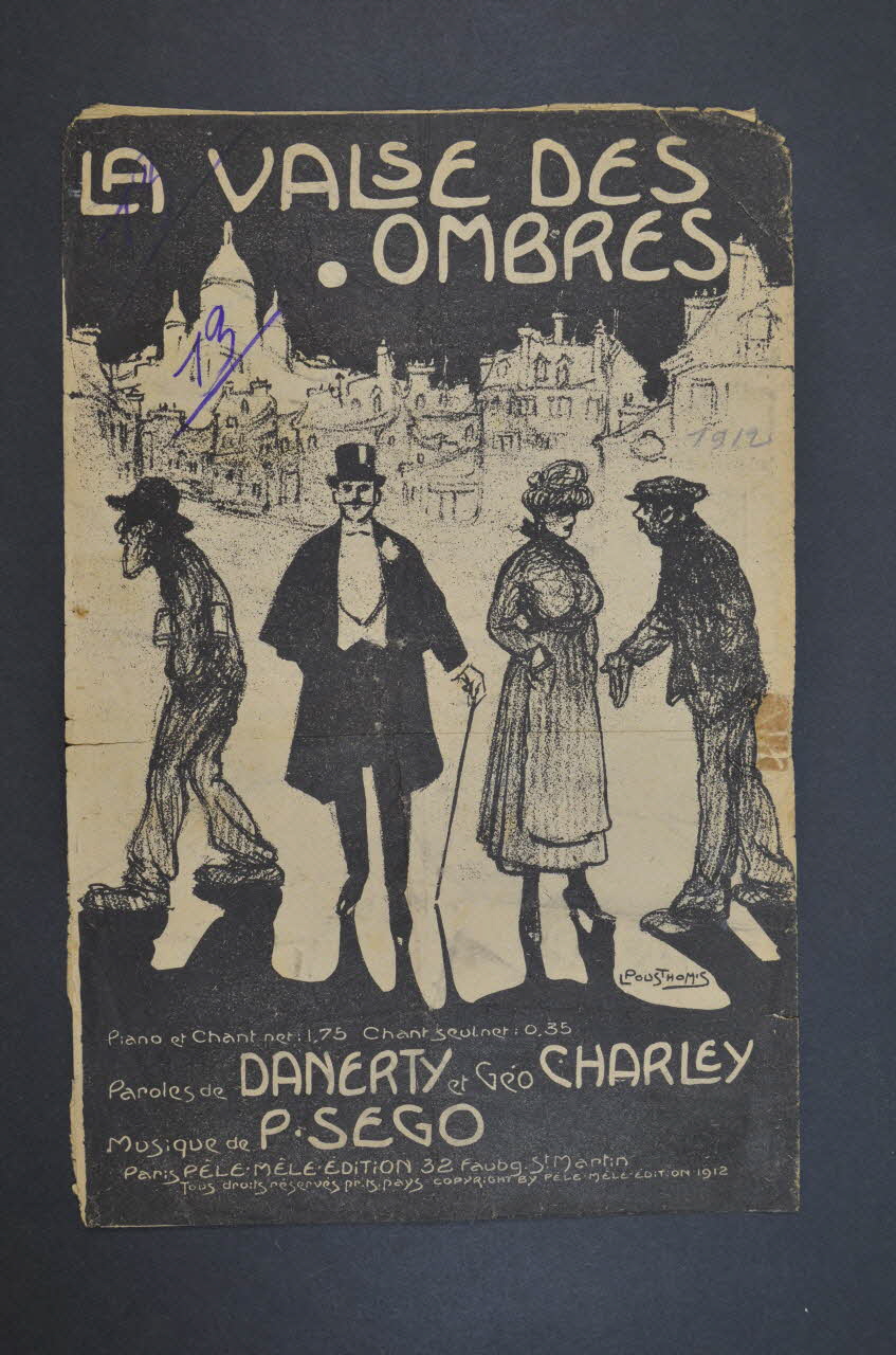 Géo Charley ; A. Danerty ; Paul Ségo ; Pêle-Mêle Edition; chanson petit format Île-de-France, France 1912 1966.165.16 Photo Mucem