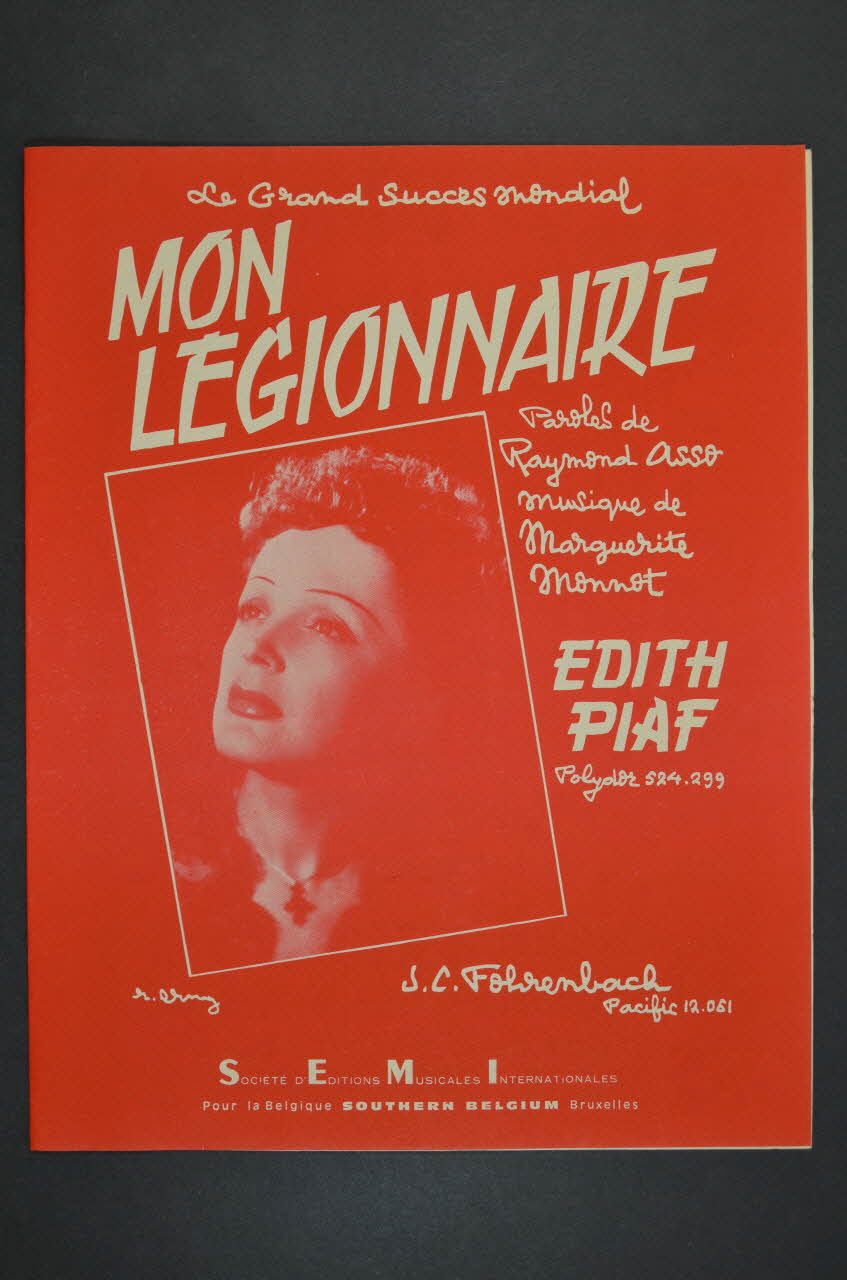 Marguerite Monnot ; Raymond Asso ; Edith Piaf ; Editions De Paris; ; S.E.M.I; chanson petit format Île-de-France, France 1936 1965.166.5 Photo Mucem