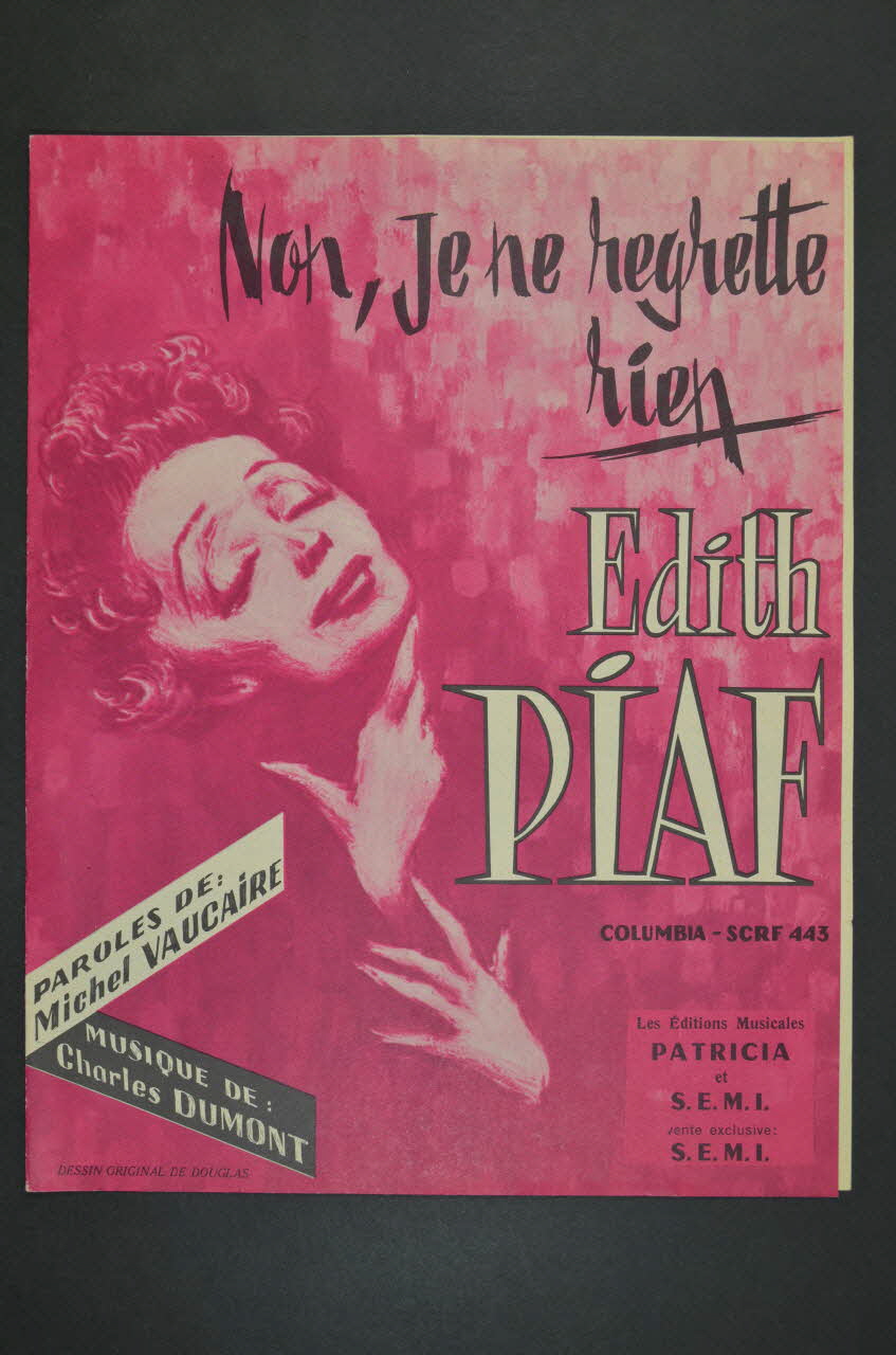 Charles Dumont ; Michel Vaucaire ; S.E.M.I; chanson petit format Paris 8ème 1960 1965.166.52 Photo Mucem