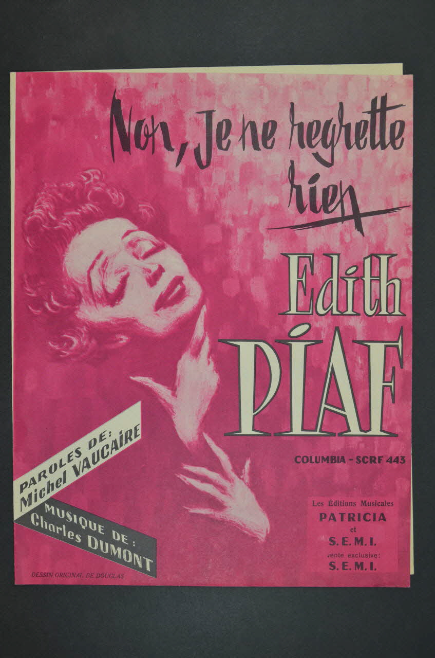 Charles Dumont ; Michel Vaucaire ; S.E.M.I; chanson petit format Paris 8ème 1960 1965.166.53 Photo Mucem