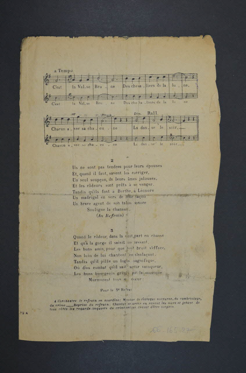 Georges Villard ; Georges Krier chanson petit format Île-de-France, France 1909 1966.165.27 Photo Mucem