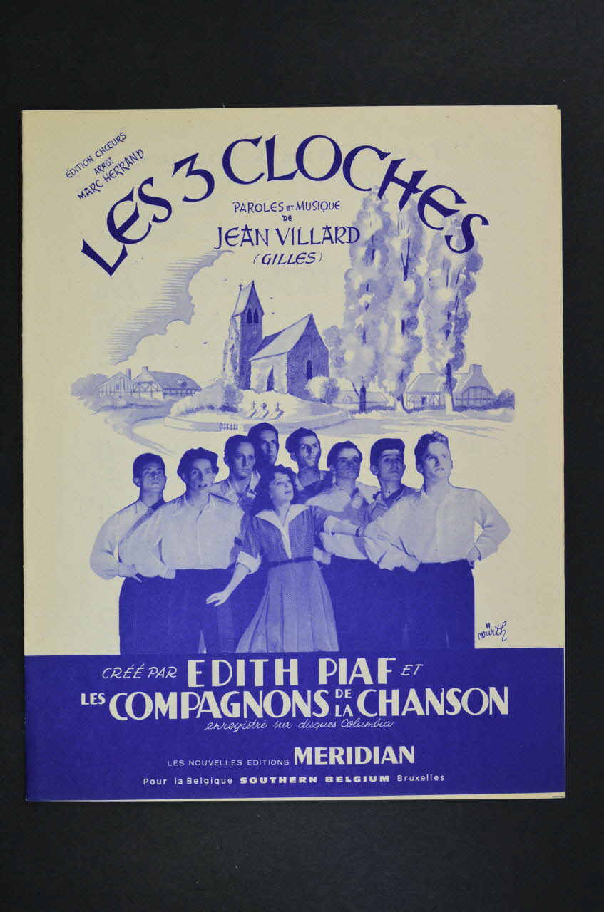 Jean Villard ; Edith Piaf ; Les Compagnons De La Chanson ; Méridian, Les Nouvelles éditions; chanson petit format Paris 8ème 1947 1965.166.7 Photo Mucem