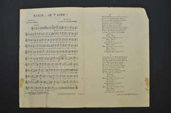 A. Baudard ; J Gey ; Vincent Telly ; Bach ; Dréan ; Emile Guéprotte chanson petit format Île-de-France, France 1911 1966.165.28 Photo Mucem