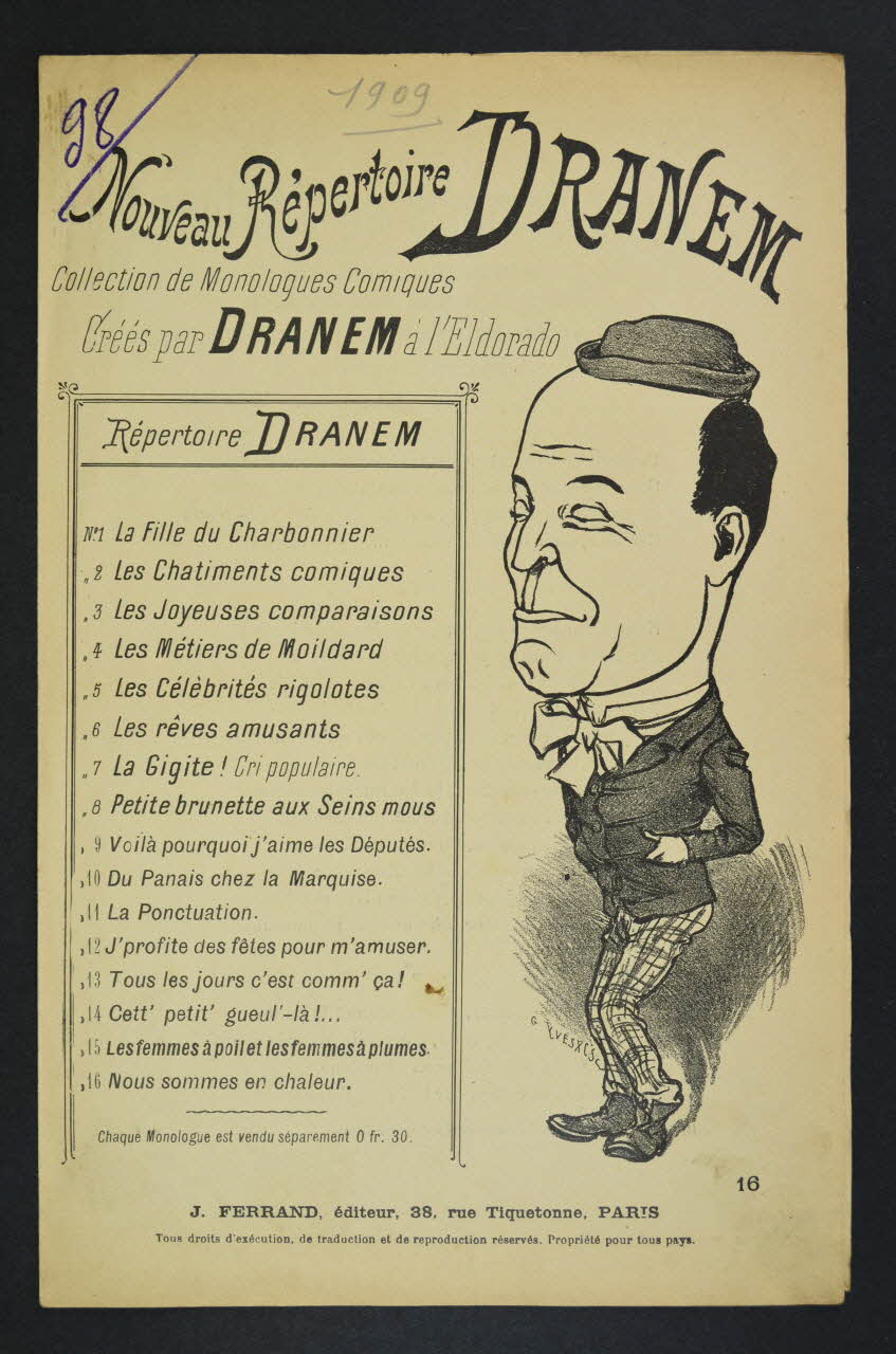 chanson petit format 1966.165.32 Photo Mucem