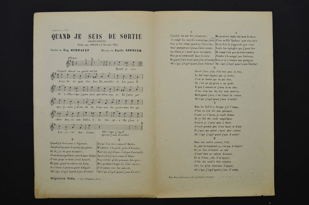 chanson petit format 1965.167.2 Photo Mucem