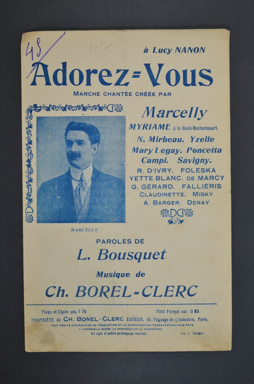 chanson petit format 1966.165.45 Photo Mucem