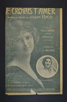 Joseph Rico ; Georges Millandy ; H. Delormel chanson petit format Île-de-France, France 1912 1966.165.46  Photo Mucem