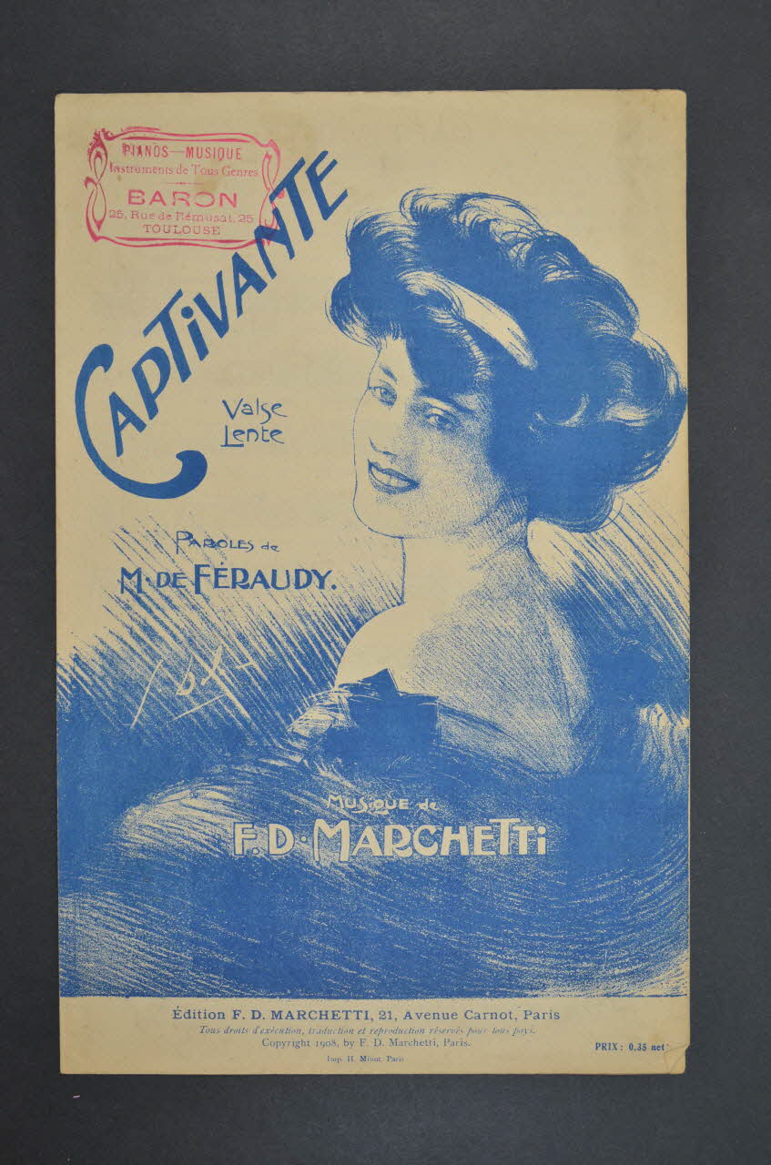 Fermo Dante Marchetti ; Maurice De Féraudy chanson petit format 1908 1965.168.14 Photo Mucem