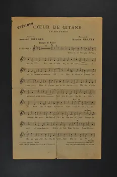 G. Turpin ; R. Darriet ; J. Dorin ; Georges Roger ; Smyth chanson petit format 1913 1966.165.52 Photo Mucem