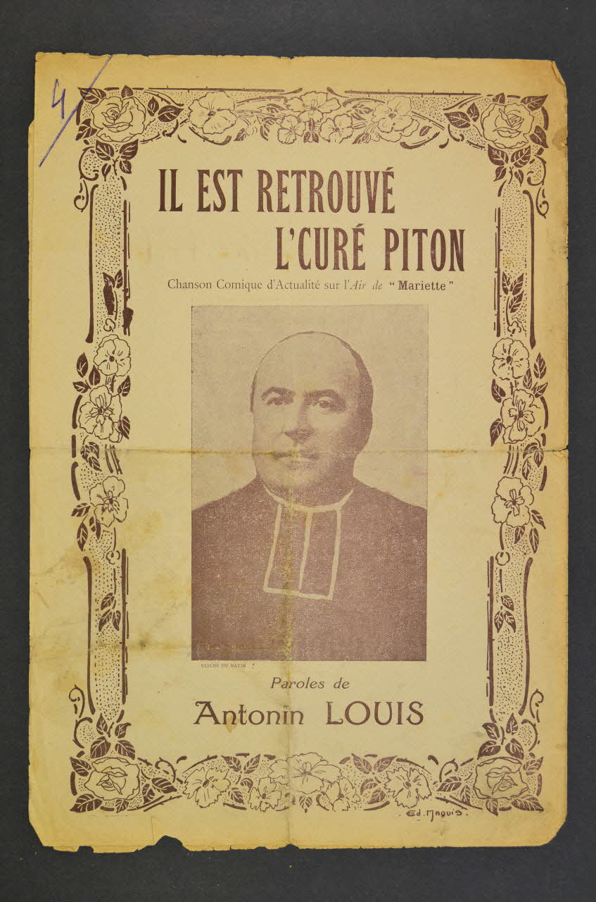 Antonin Louis ; Gaston Maquis chanson petit format Île-de-France, France 1919 1966.165.66 Photo Mucem