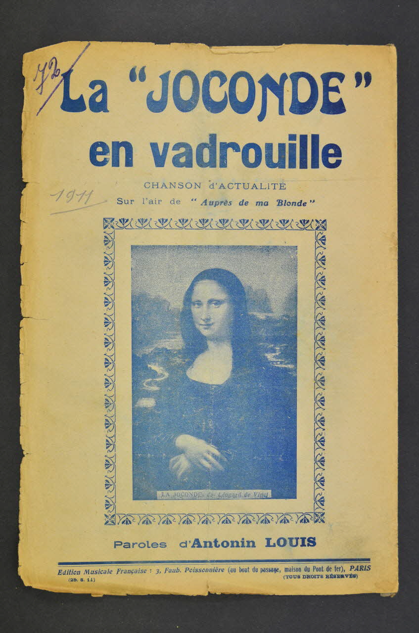 Antonin Louis ; Edition Musicale Française; chanson petit format Île-de-France, France 1911 1966.165.68 Photo Mucem