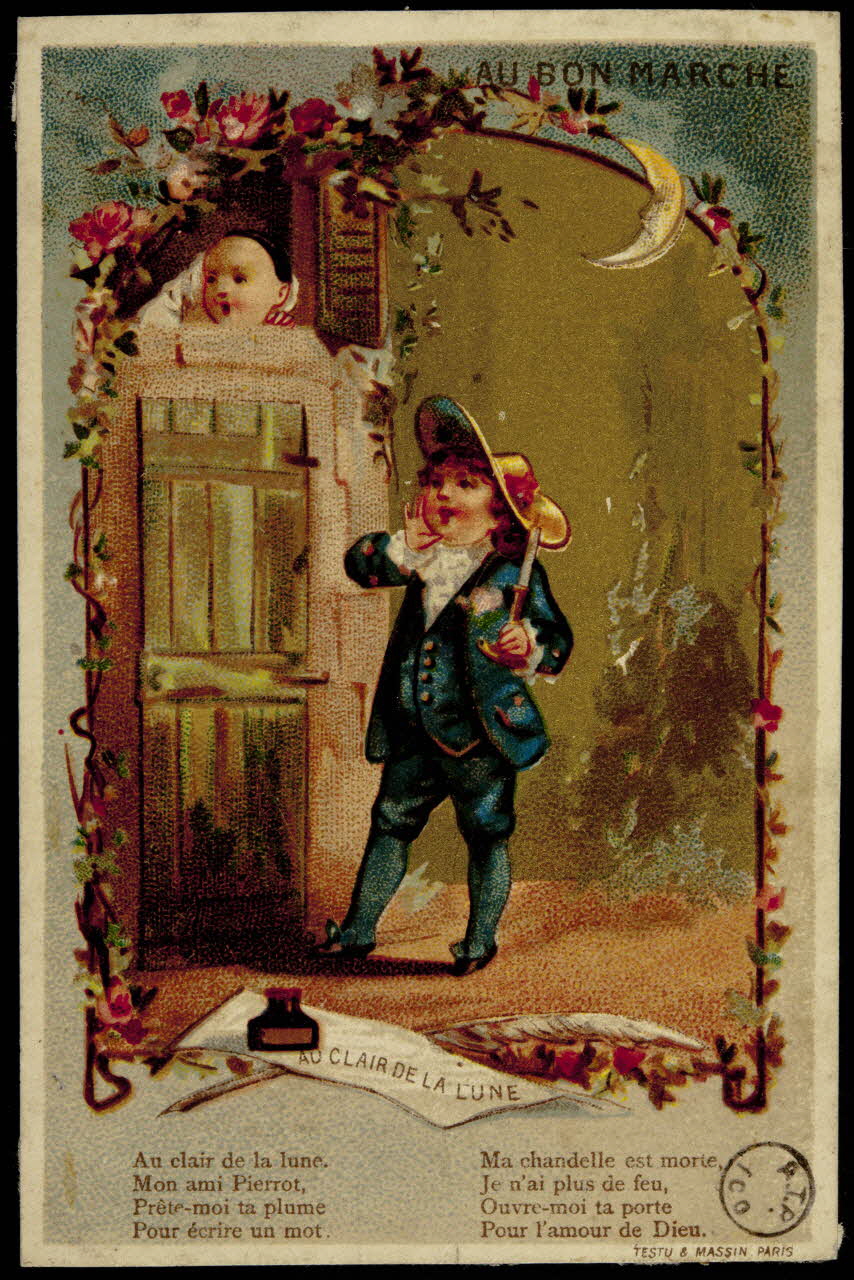 carte réclame AU CLAIR DE LA LUNE 1975.102.29 Photo