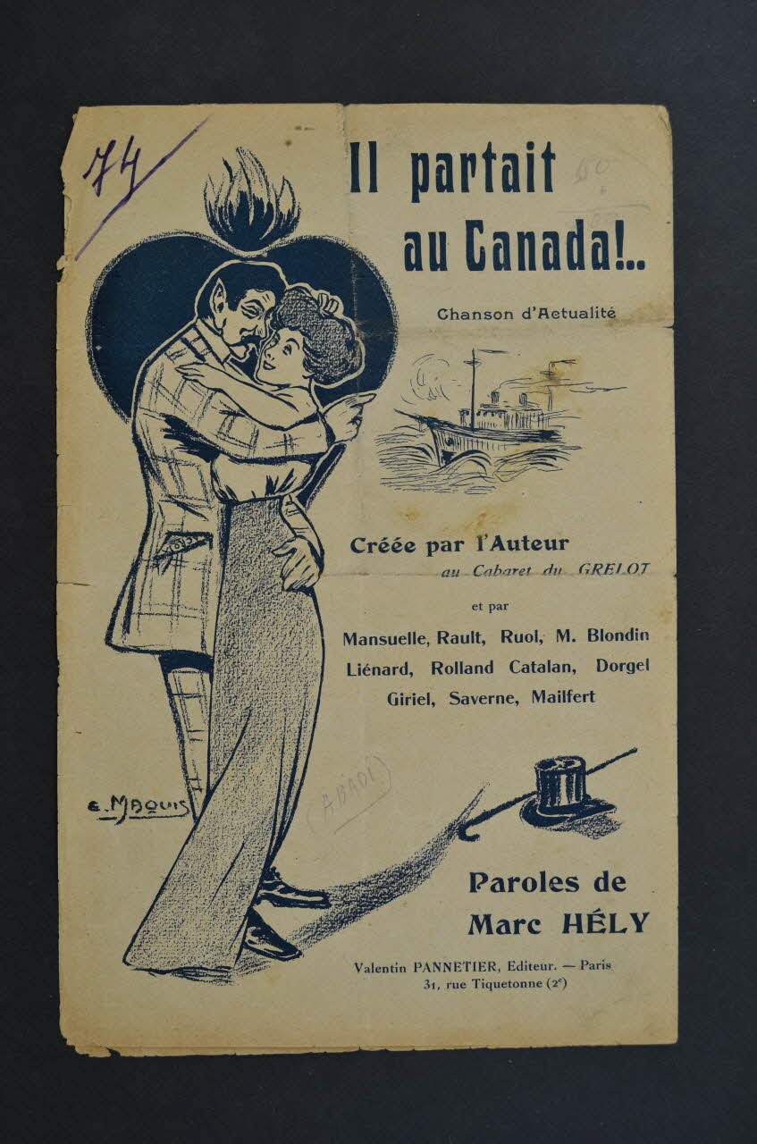 chanson petit format 1966.165.7 Photo Mucem