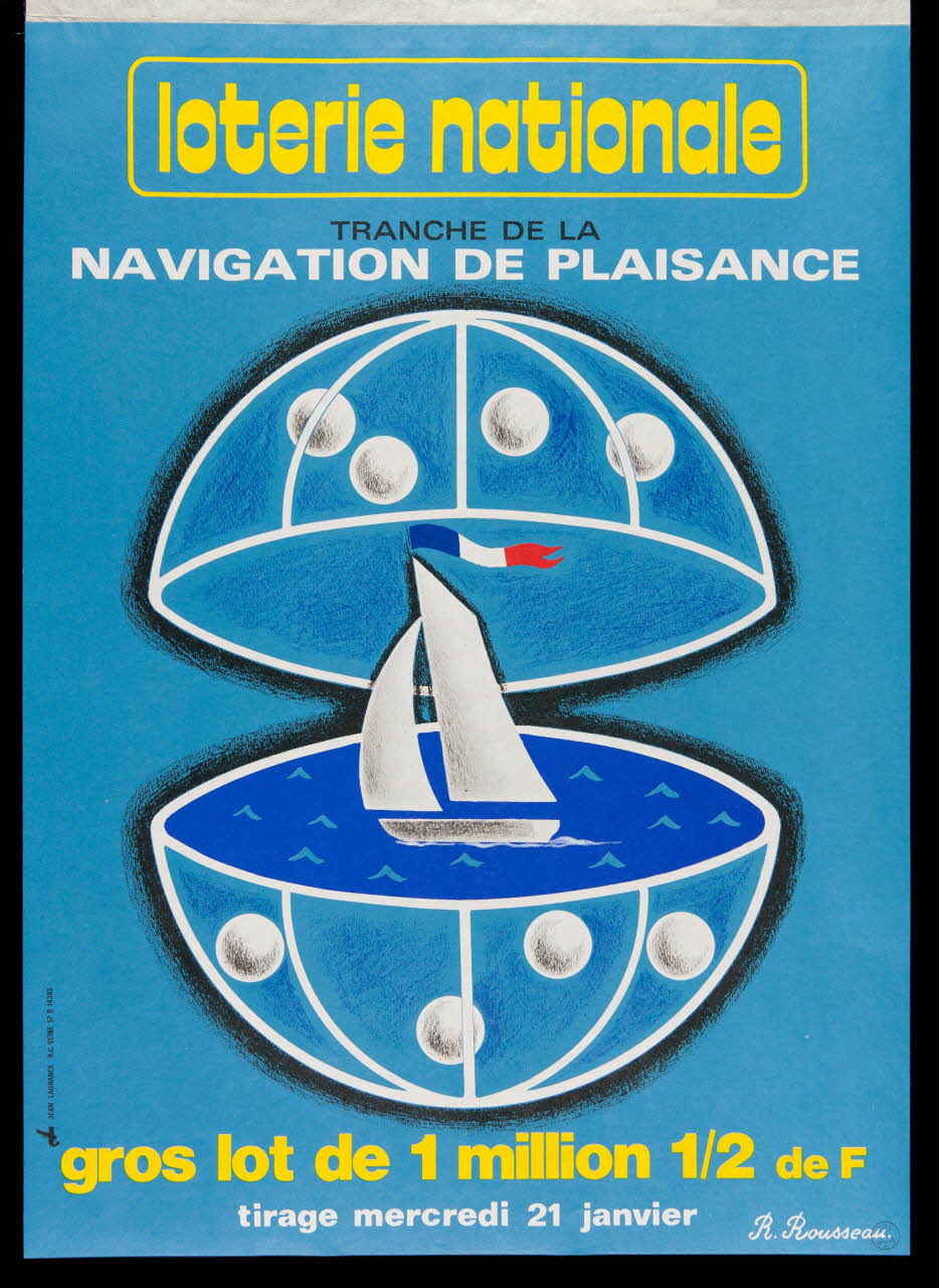 estampe loterie nationale  TRANCHE DE LA  NAVIGATION DE PLAISANCE 1975.103.10 Photo