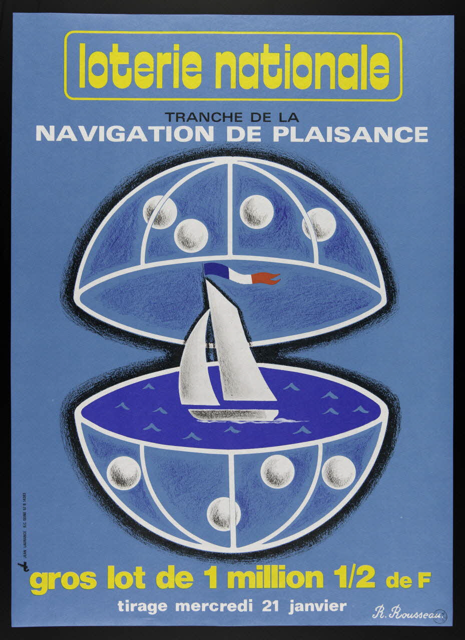 estampe loterie nationale  TRANCHE DE LA  NAVIGATION DE PLAISANCE 1975.103.11 Photo