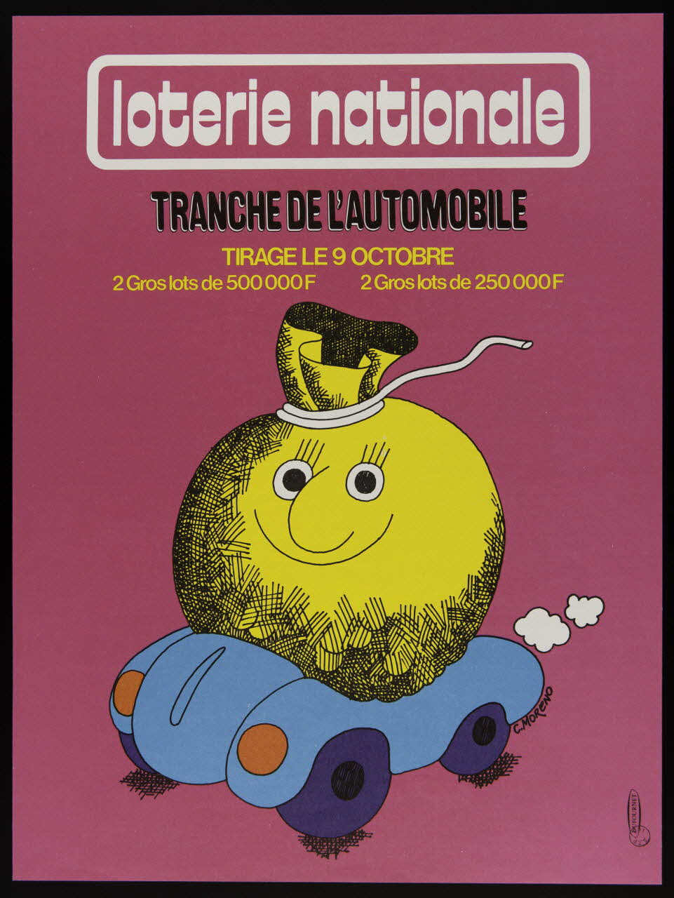 estampe loterie nationale  TRANCHE DE L'AUTOMOBILE 1975.103.116 Photo